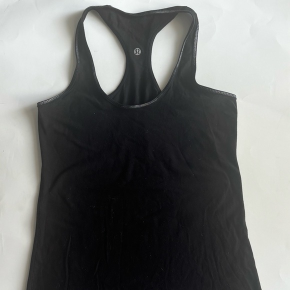 8 Lululemon cool racer back extra long reversible black white contrast stitching - Picture 5 of 9